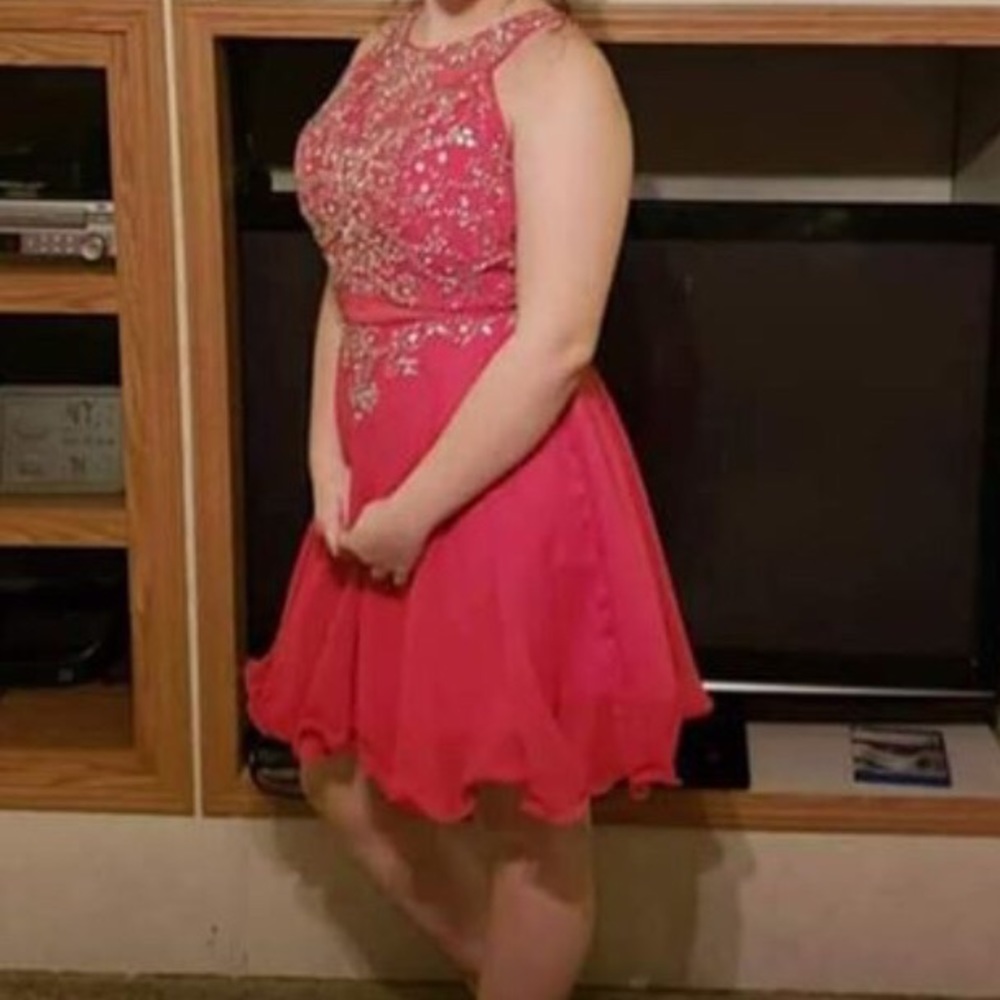 Red/pink sparkle dress